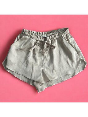 ABERCROMBIE & FITCH Beige Satin Sleepwear Shorts Size Small